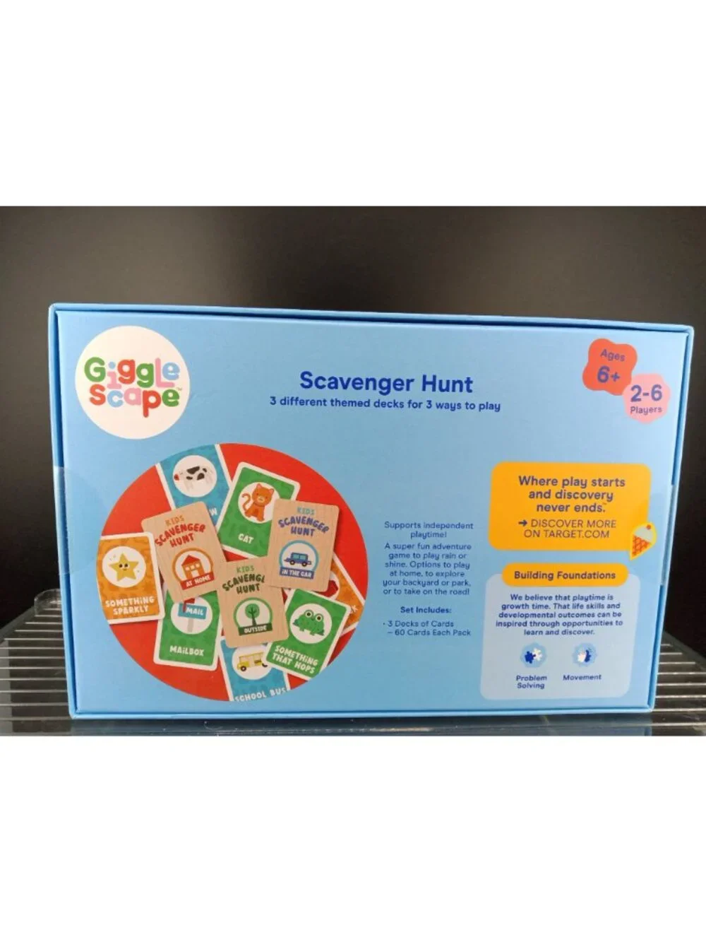 Giggle Scape Scavenger Hunt 3 Decks 60 Cards Each 2-6 Players